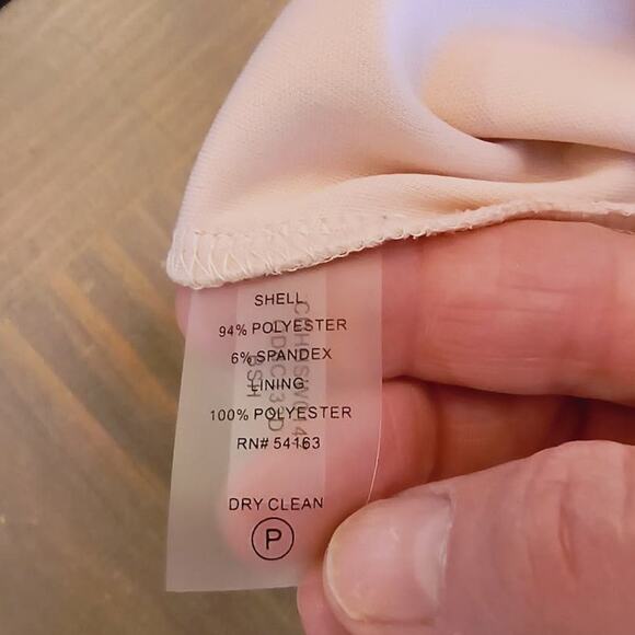 Calvin Klein Flutter Sleeve Dress Women's Size 2 Light Pink Knee Length Lined - Picture 8 of 14